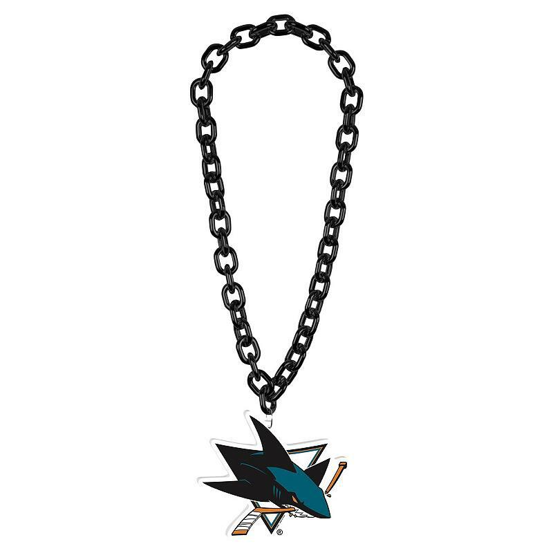 WinCraft San Jose Sharks Hockey Big Chain Necklace - 38" plastic chain with foam logo