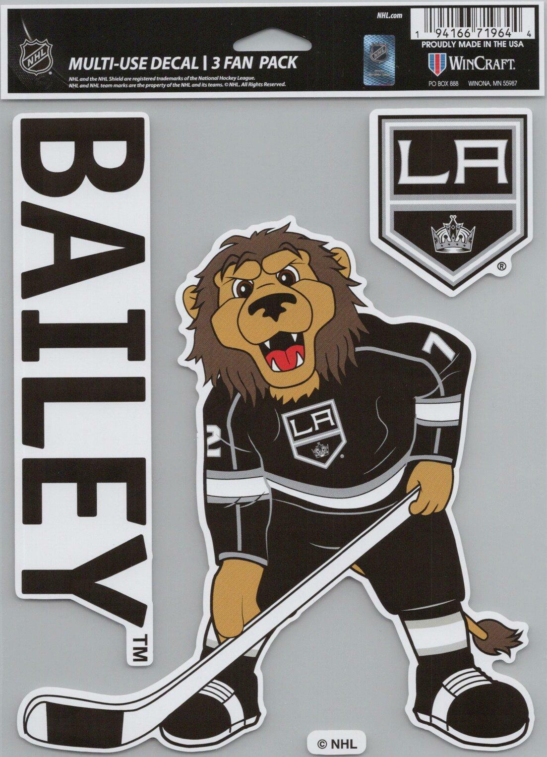 Wincraft Los Angeles Kings Mascot Bailey 5x7inch Decal Sheet