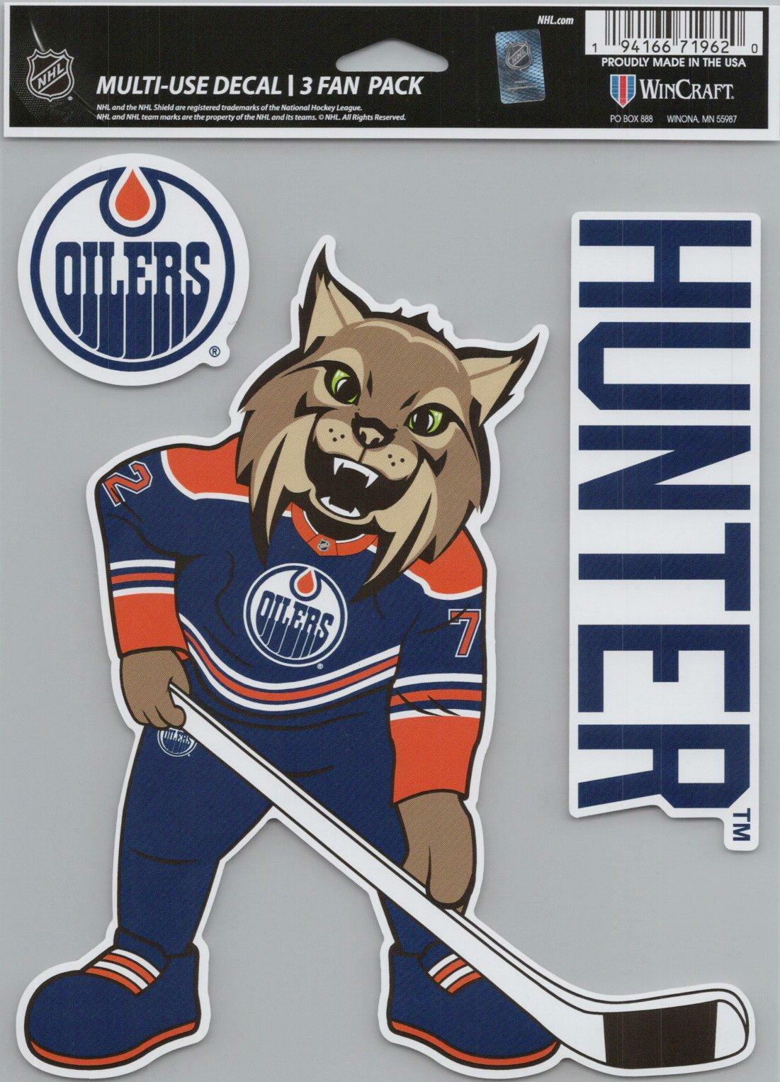 Wincraft Edmonton Oilers Hunter 5x7inch Decal Sheet