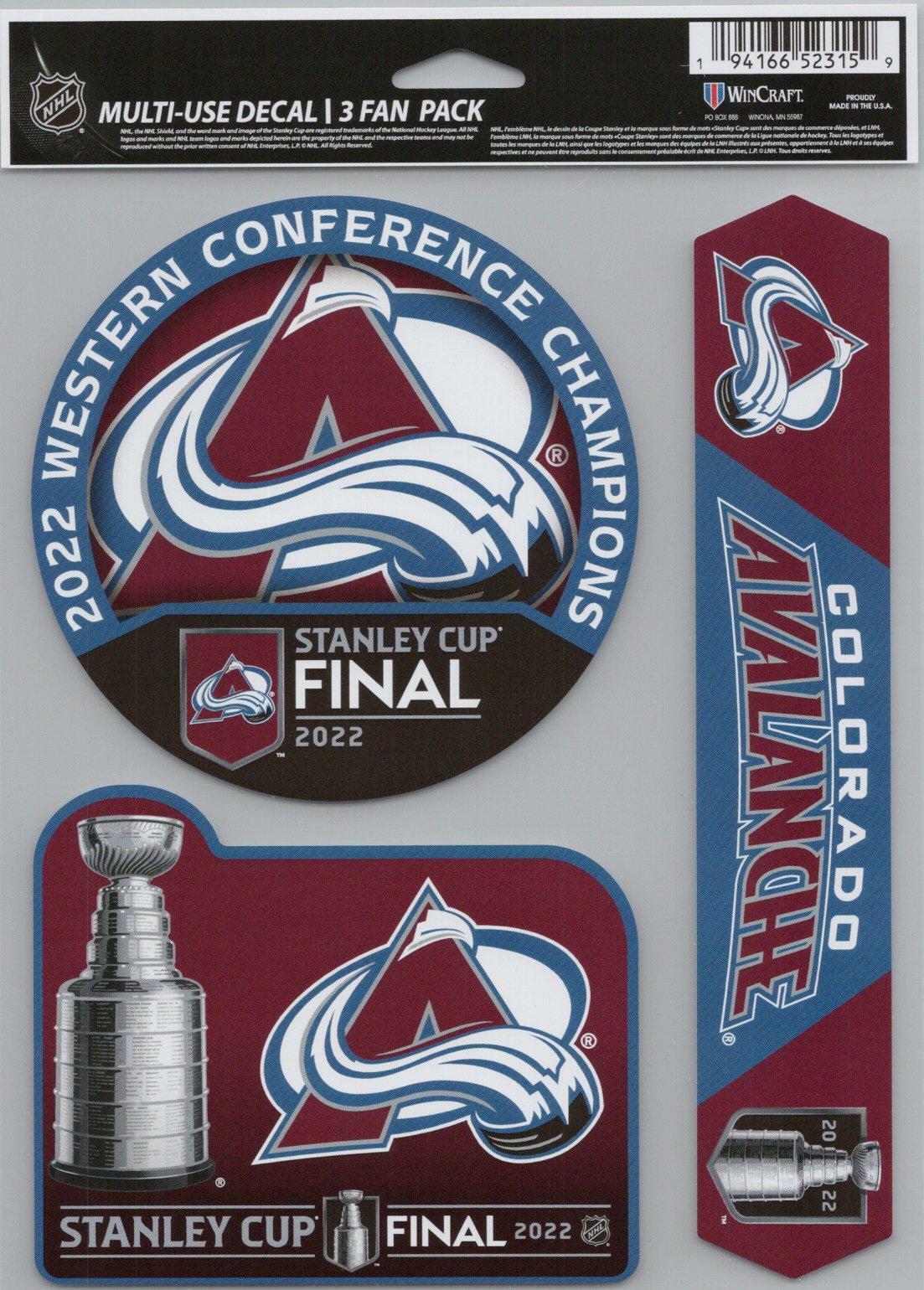 Wincraft Colorado Avalanche 2022 Cup Final 5x7inch Decal Sheet