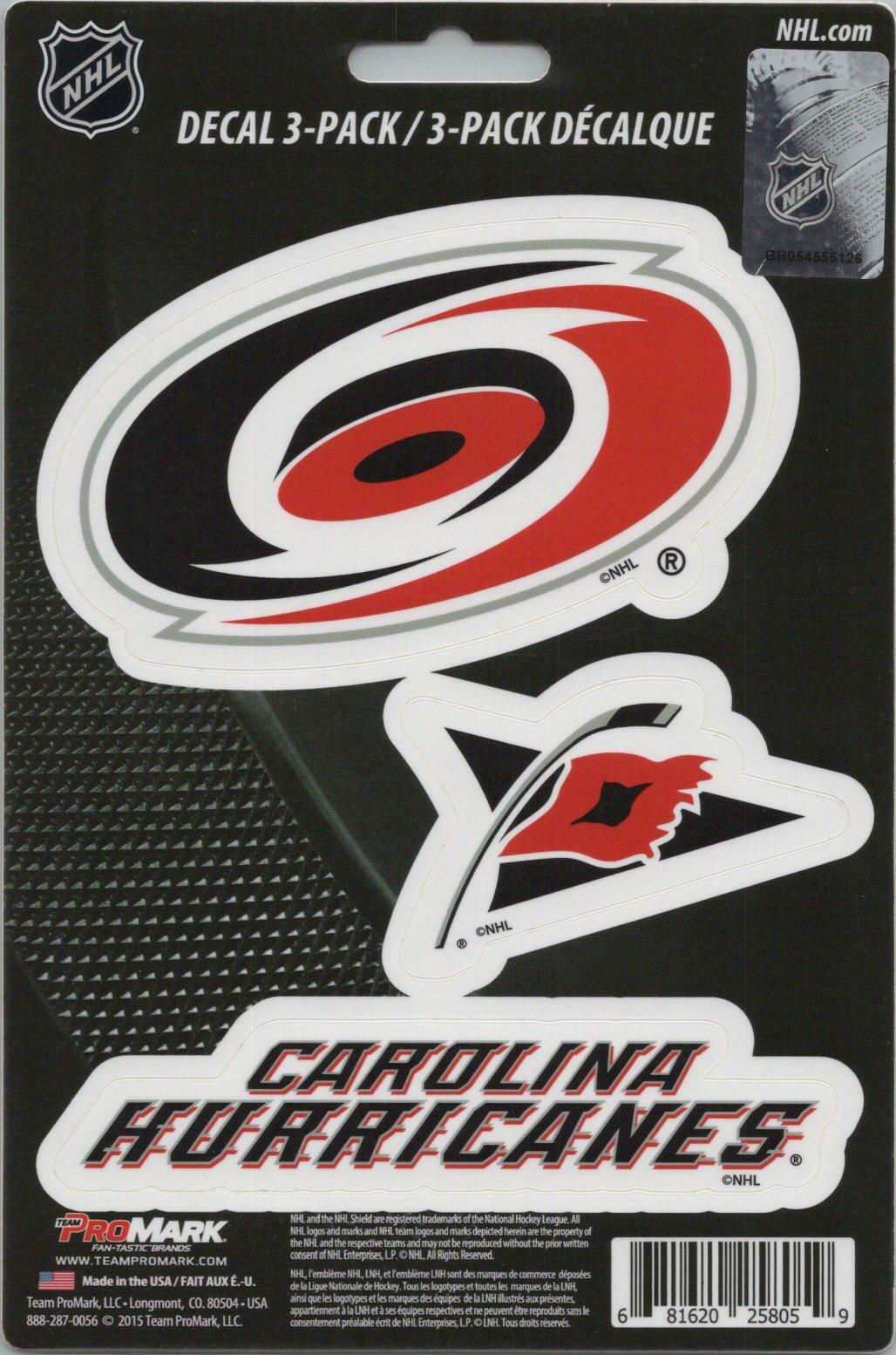 Team ProMark NHL Carolina Hurricanes Standard Team Hockey Decals