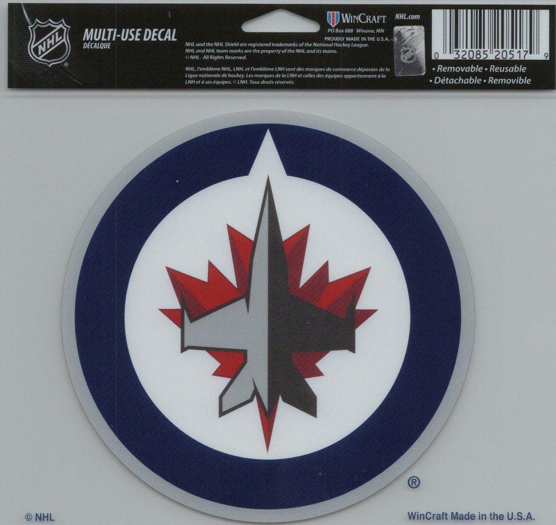 Wincraft NHL Winnipeg Jets Multi-Use Colored Decal, 5-Inchx6-Inch
