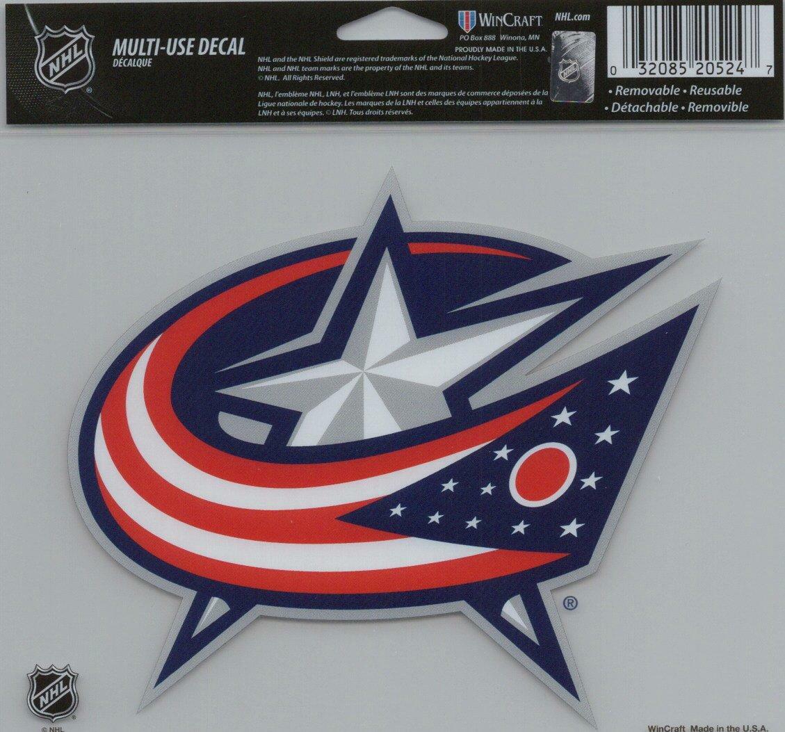 Wincraft NHL Columbus Blue Jackets 20524091 Multi-Use Colored Decal, 5-Inchx6-Inch