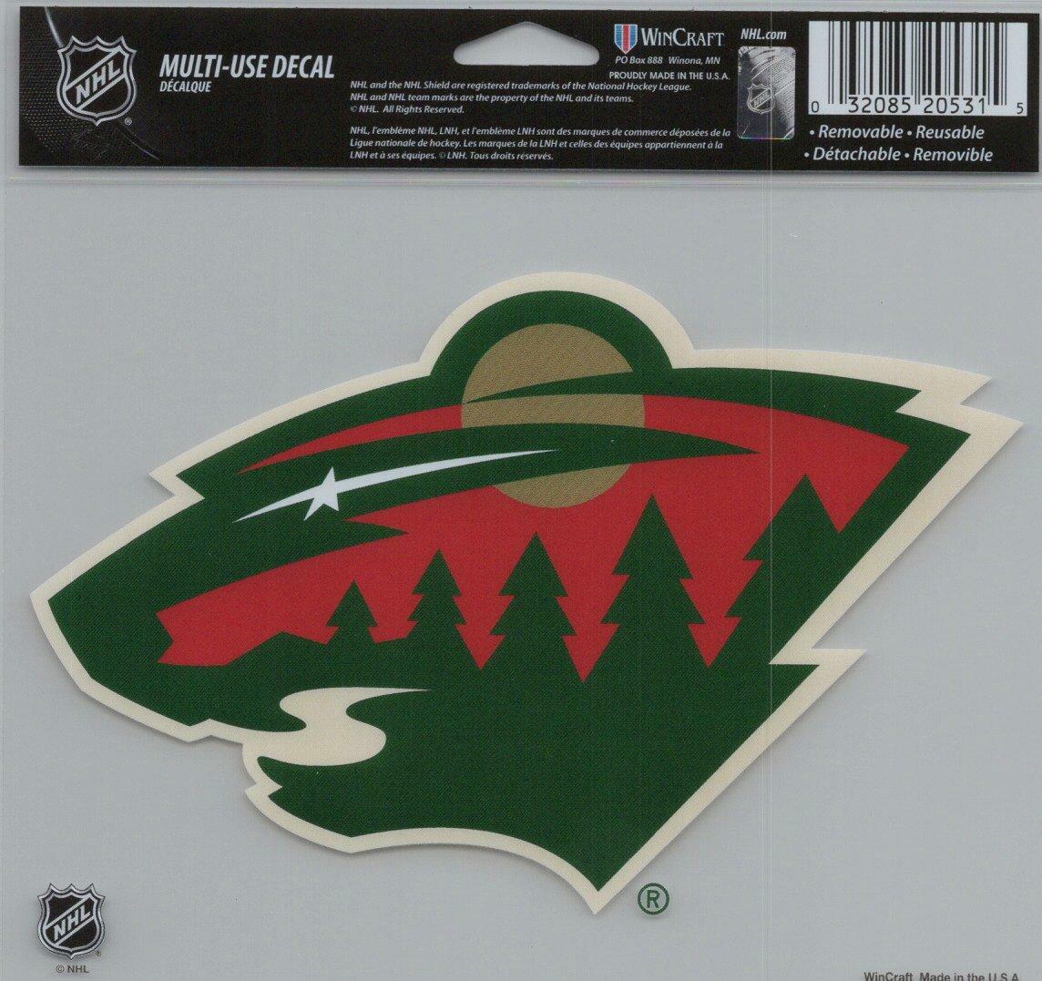 Wincraft NHL Minnesota Wild Multi-Use Colored Decal, 5-Inchx6-Inch