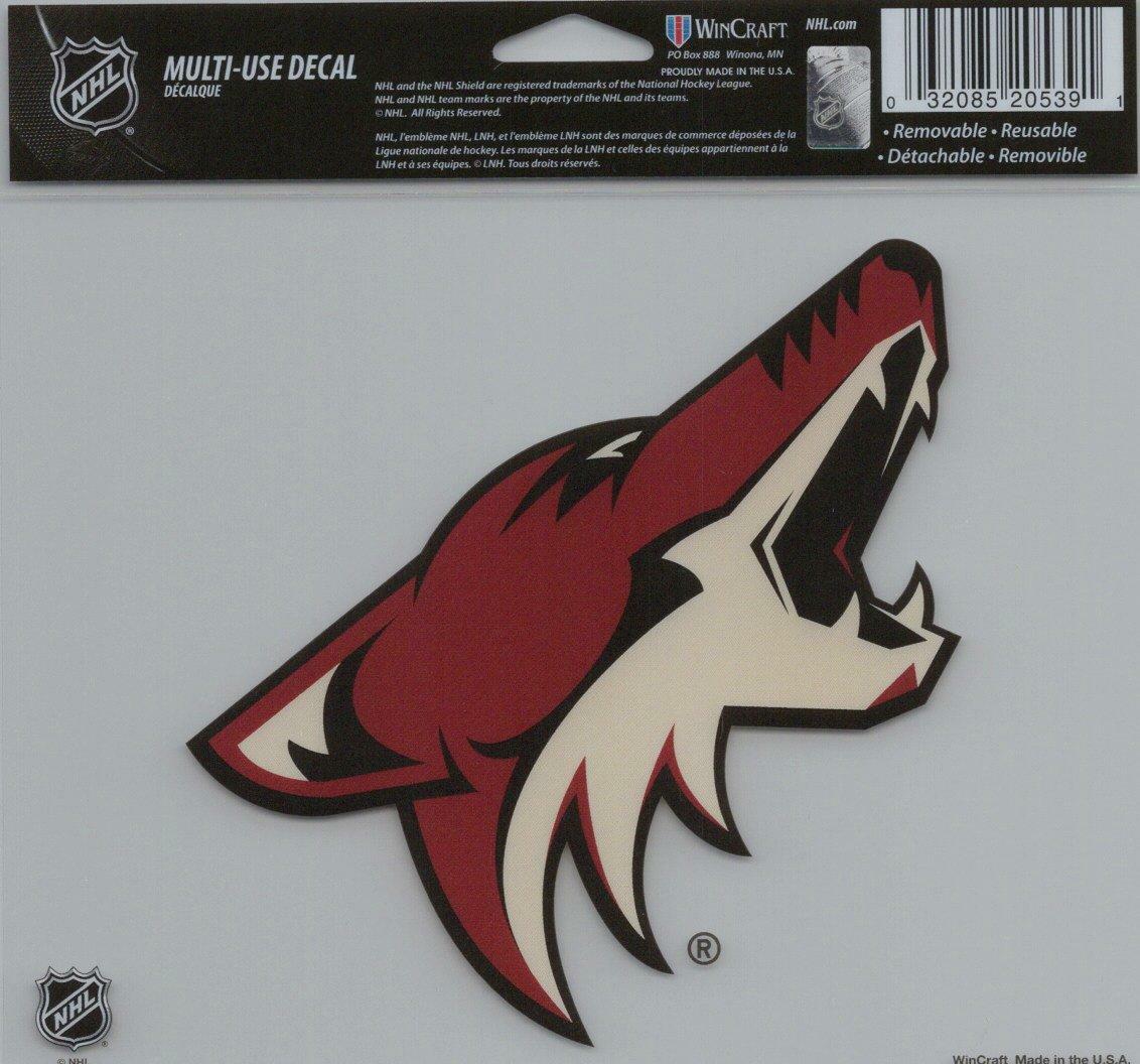 Wincraft NHL Arizona Coyotes Multi-Use Colored Decal, 5-Inchx6-Inch