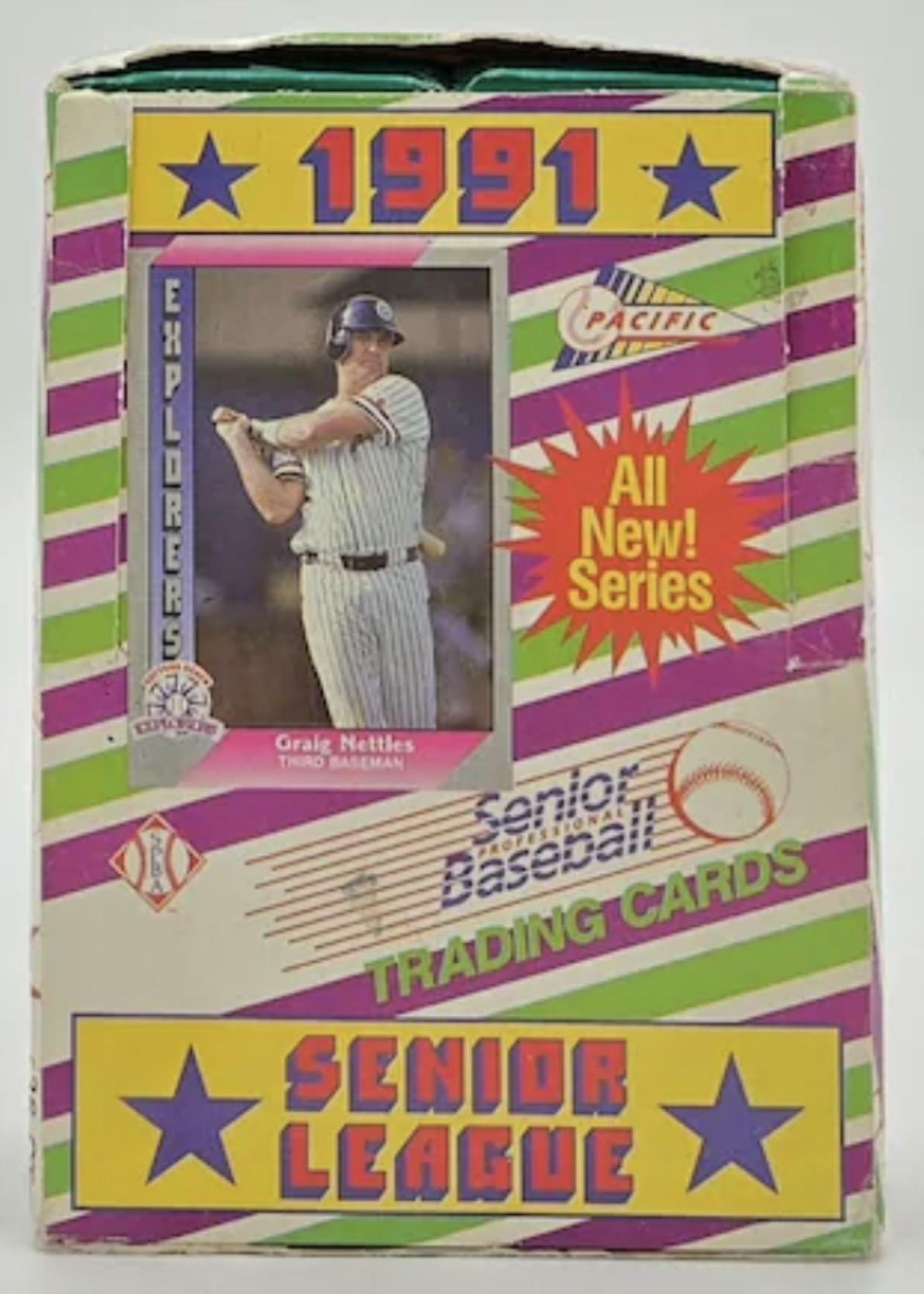 1991 Panini Pacific Senior Baseball Hobby 36 Pack Box