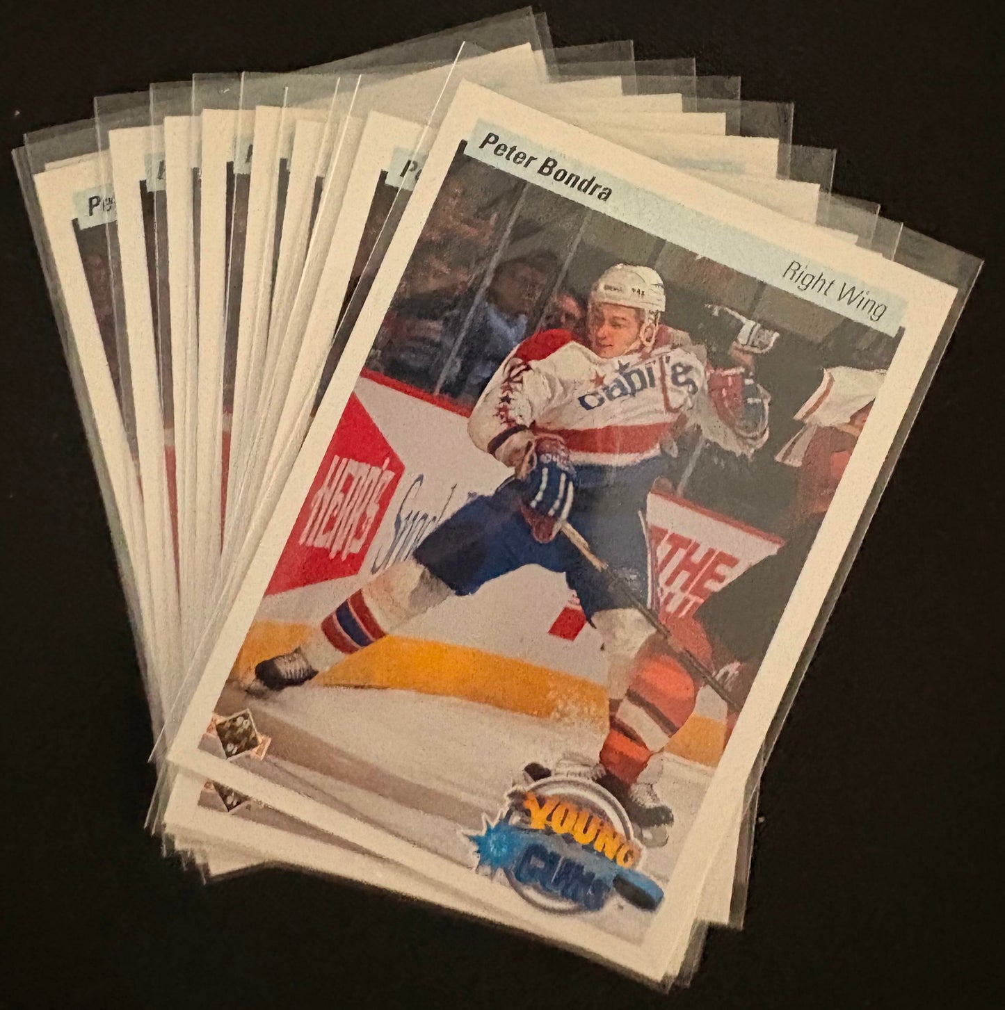 1990-91 Upper Deck #536 Peter Bondra YG RC Rookie - Hockey Lot of 10