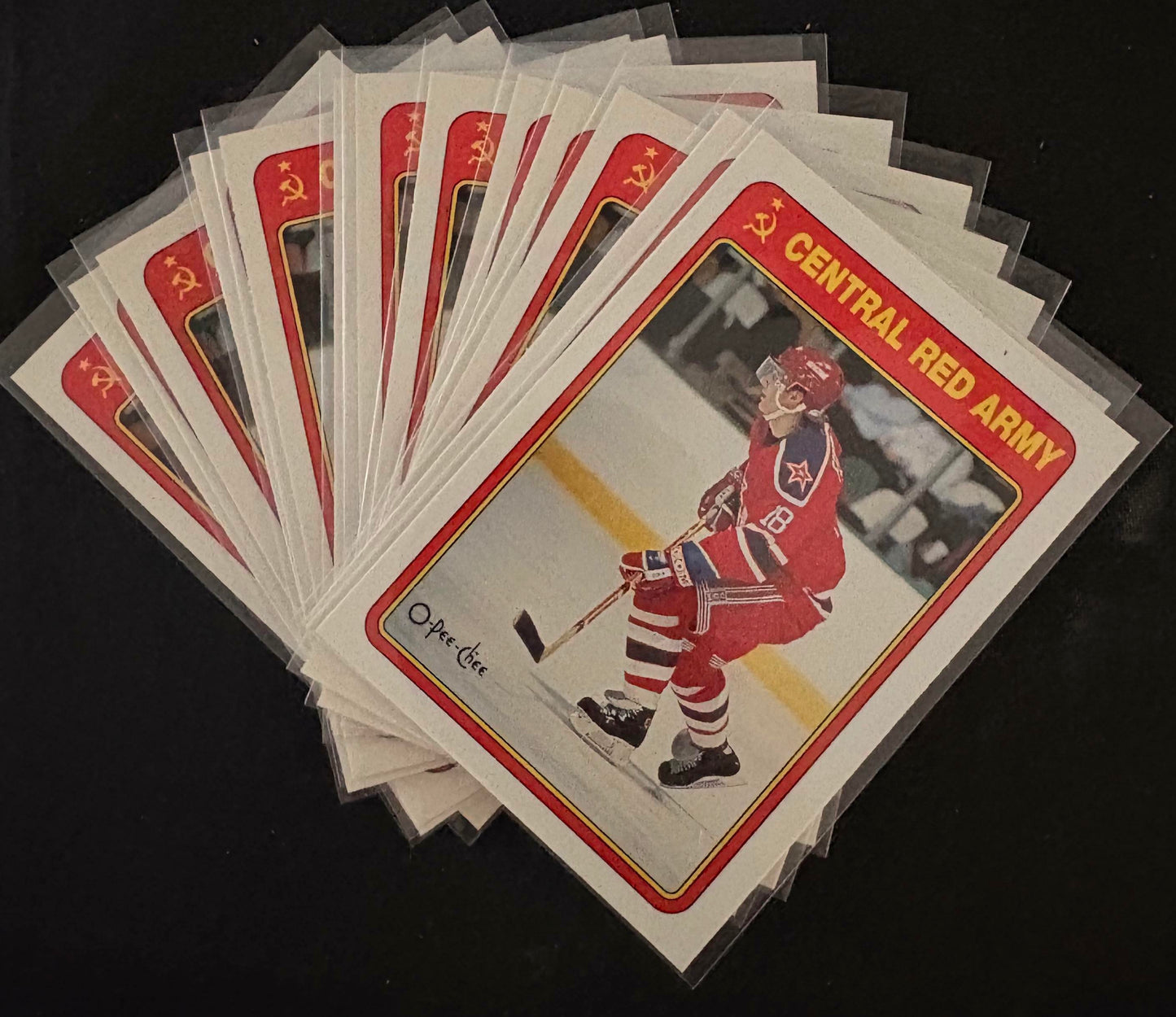 1990-91 O-Pee-Chee Red Army #19R Sergei Fedorov Rookie - Hockey Lot of 13
