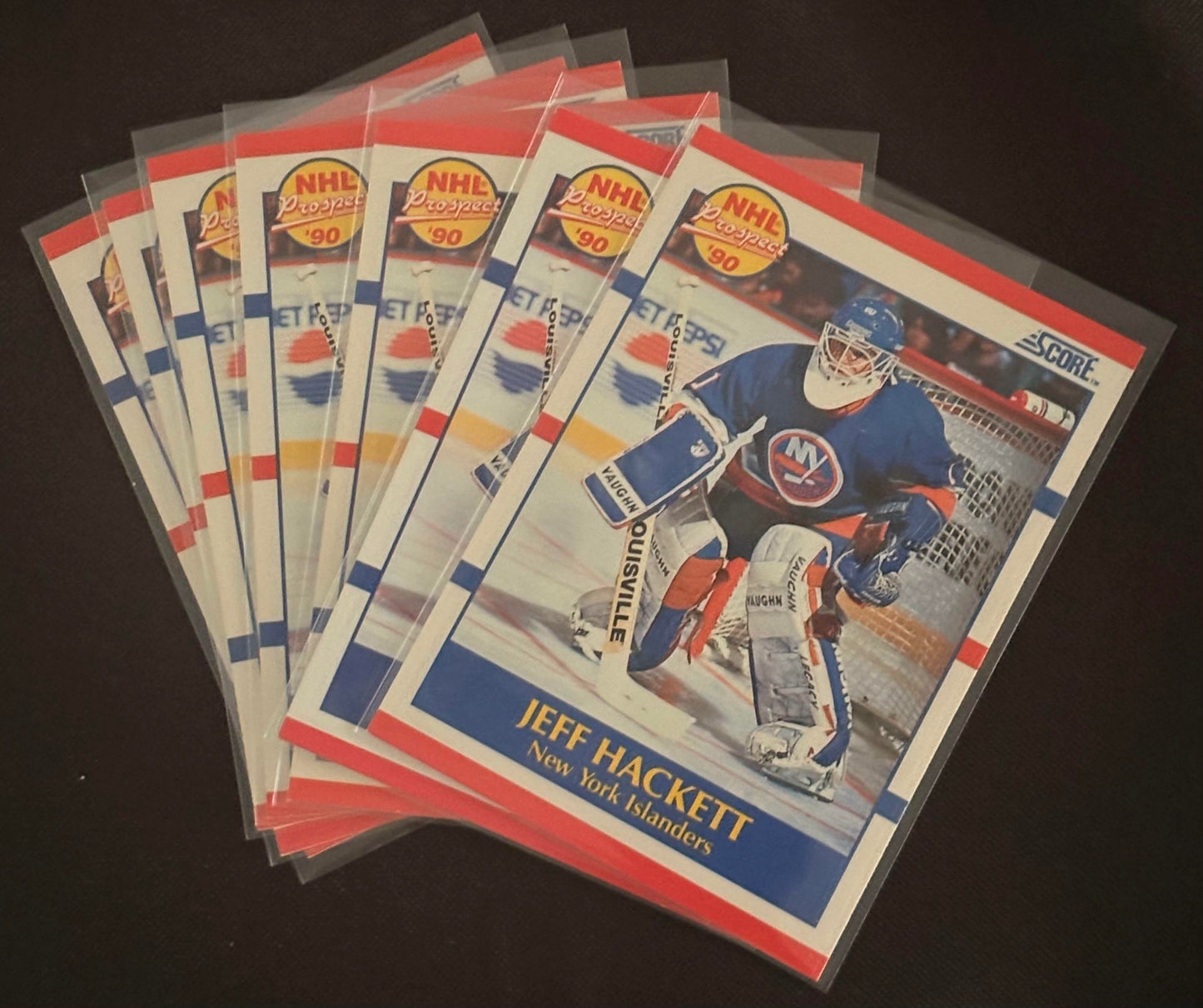 1990-91 Score #388 Jeff Hackett RC Rookie - Hockey Lot of 7