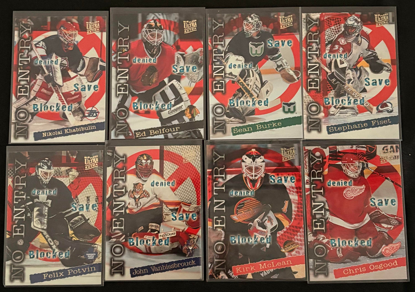 1995-96 Ultra No Entry Goalie Mix Lot - Hockey Lot of 8