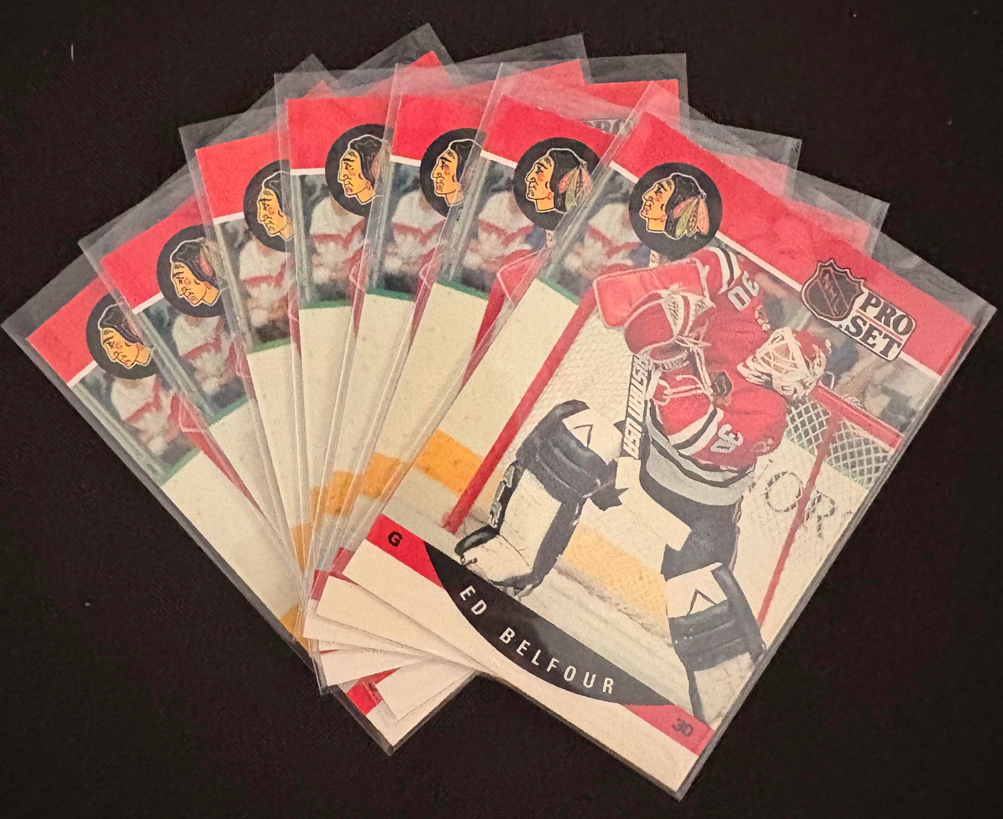 1990-91 Pro Set #598 Ed Belfour RC Rookie - Hockey Lot of 7