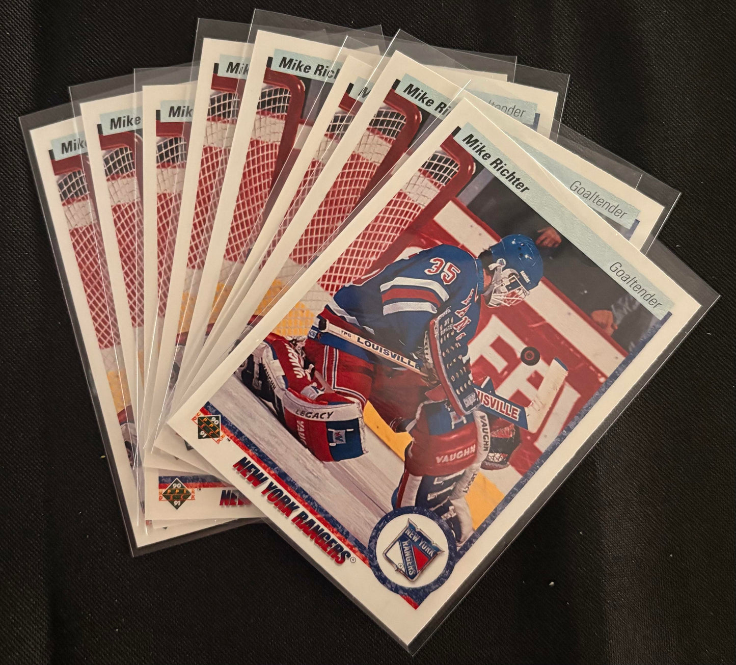 1990-91 Upper Deck #32 Mike Richter RC Rookie - Hockey Lot of 8