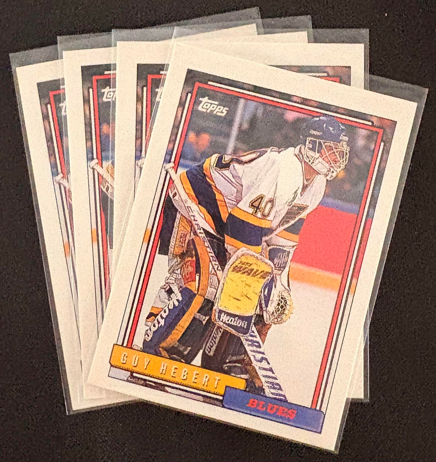 1992-93 Topps #112 Guy Hebert RC Rookie - Hockey Lot of 4