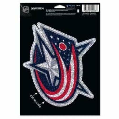 Wincraft Columbus Blue Jackets Shimmer Decal 5 by 7-Inch Hockey