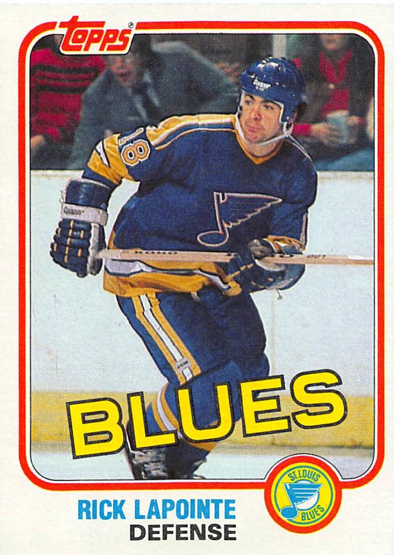 1981-82 Topps #W119 Rick Lapointe NM-MT Hockey NHL Blues Image 1