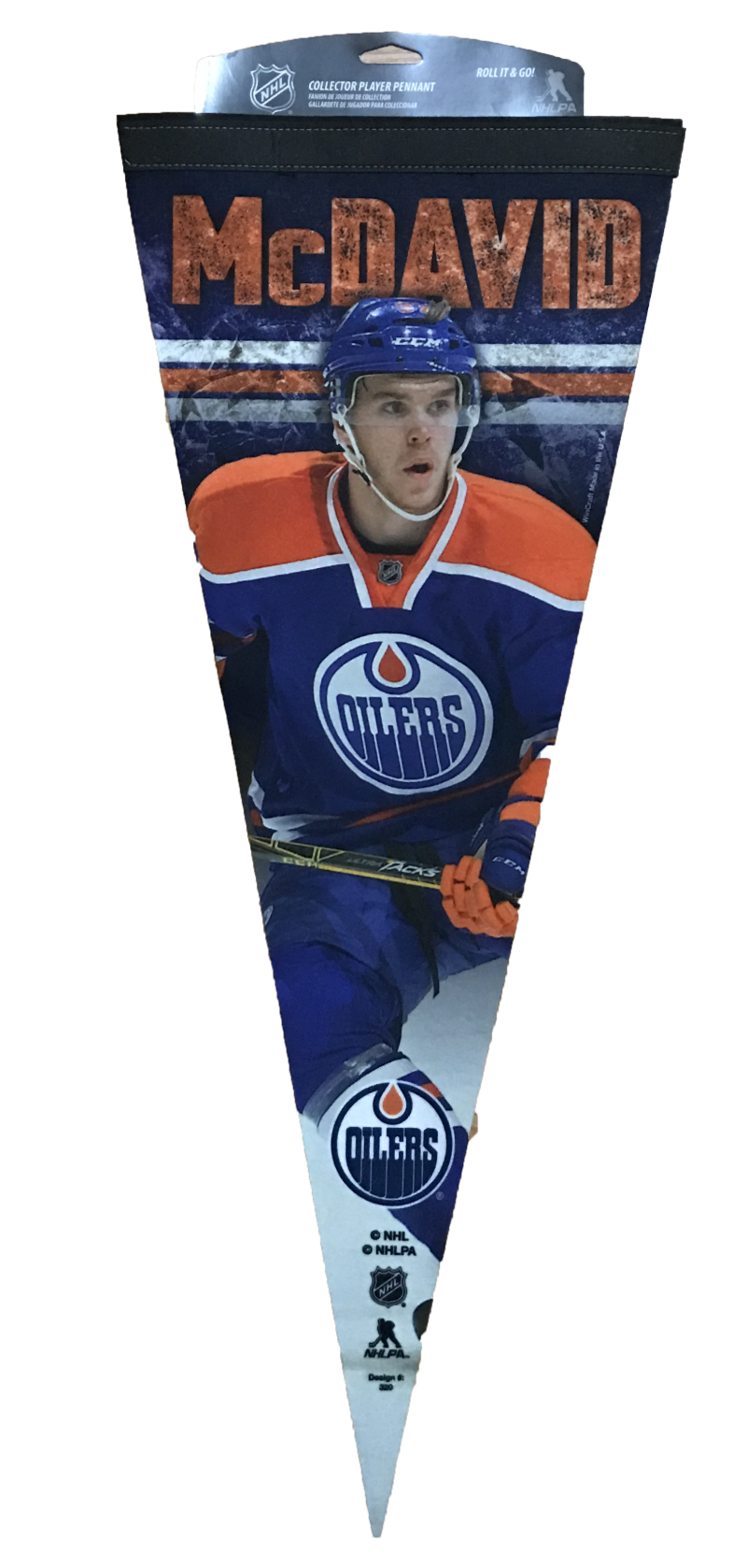 Wincraft Connor McDavid Edmonton Oilers Premium Wool Pennant 12"x30" Image 1
