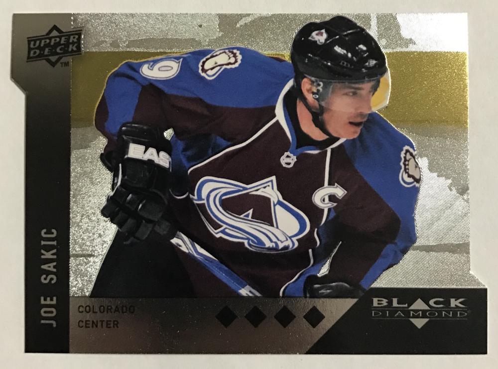 2009 Black Diamond Horizontal Perimeter Die-Cut #BD12 Joe Sakic NM-MT 02749 Image 1