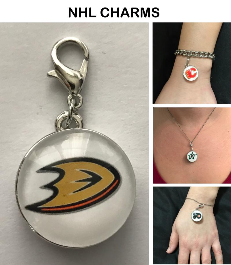 Anaheim Ducks NHL Clip Charm for Bracelets, Necklaces, etc. Image 1