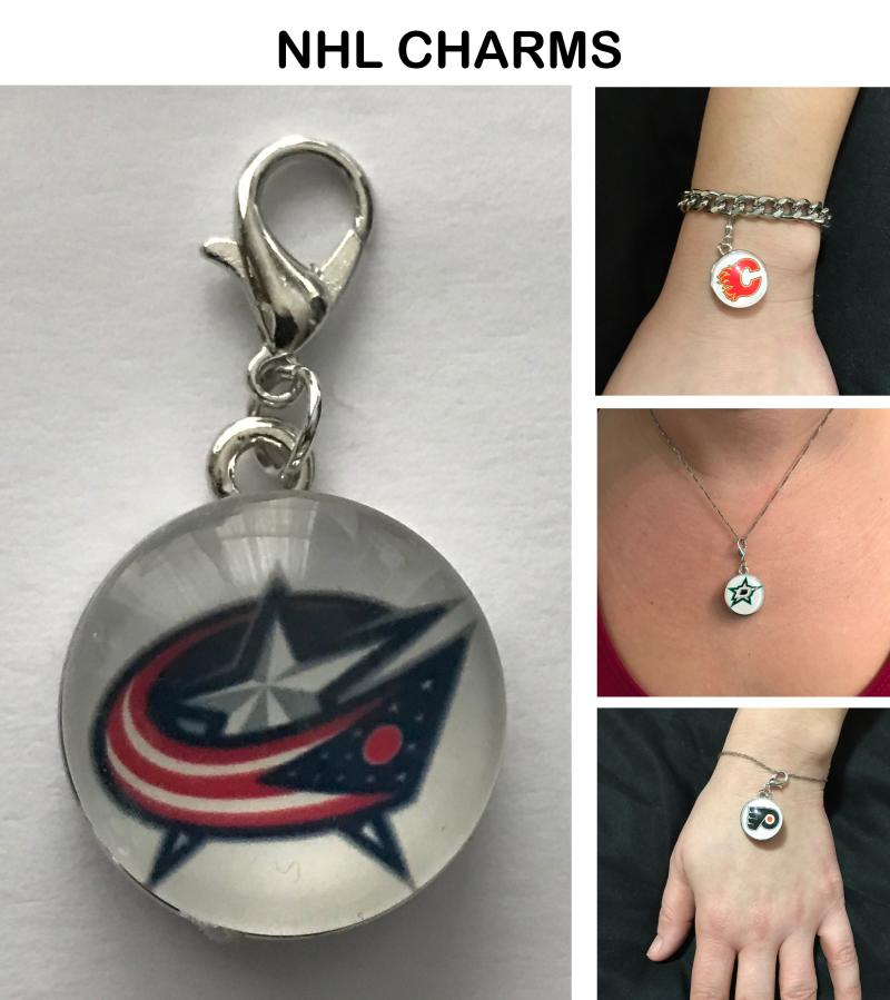Columbus Blue jackets NHL Clip Charm for Bracelets, Necklaces, etc. Image 1