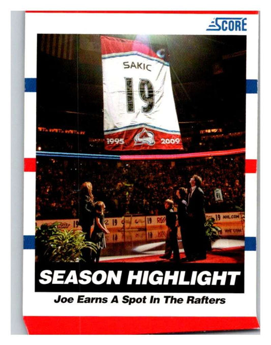 (HCW) 2010-11 Score Glossy #1 Joe Sakic Avalanche Mint Image 1