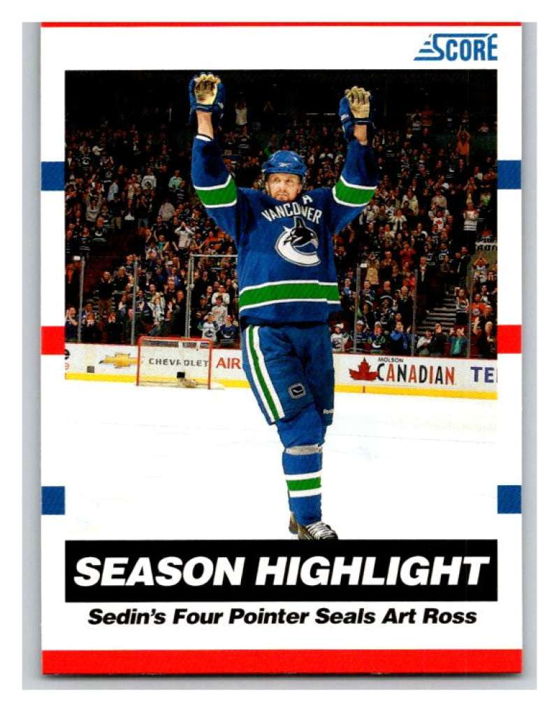 (HCW) 2010-11 Score Glossy #28 Henrik Sedin Canucks Mint