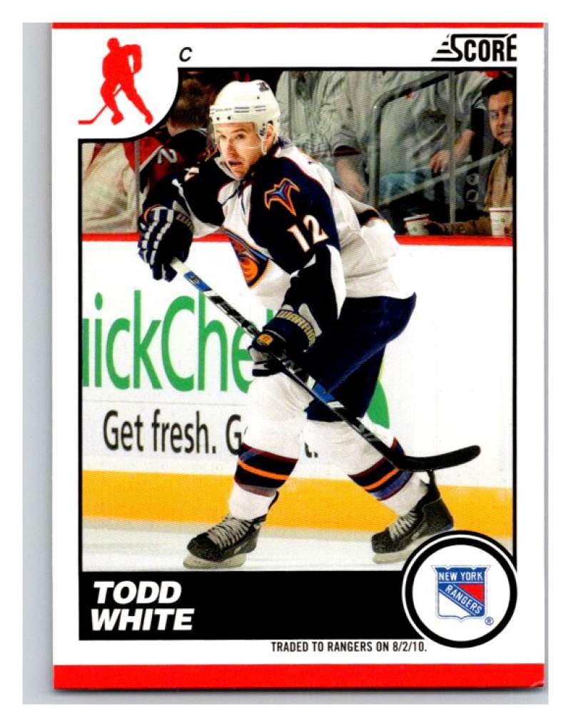 (HCW) 2010-11 Score Glossy #53 Todd White NY Rangers Mint Image 1