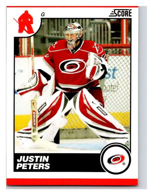 (HCW) 2010-11 Score Glossy #125 Justin Peters Hurricanes Mint Image 1