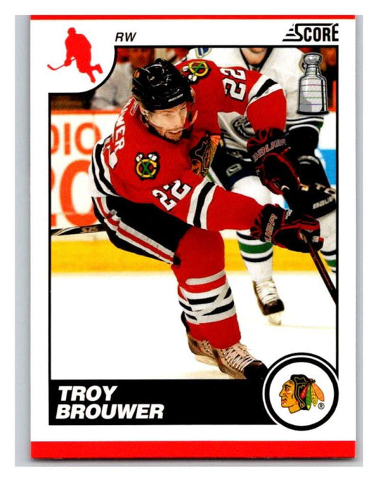 (HCW) 2010-11 Score Glossy #131 Troy Brouwer Blackhawks Mint