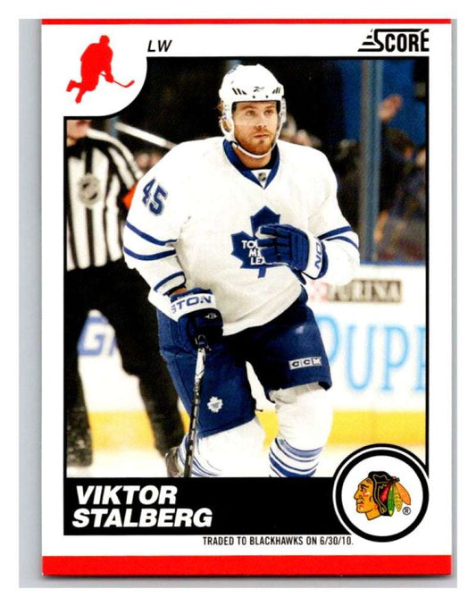 (HCW) 2010-11 Score Glossy #132 Viktor Stalberg Blackhawks Mint Image 1