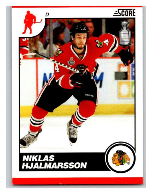 (HCW) 2010-11 Score Glossy #136 Niklas Hjalmarsson Blackhawks Mint Image 1