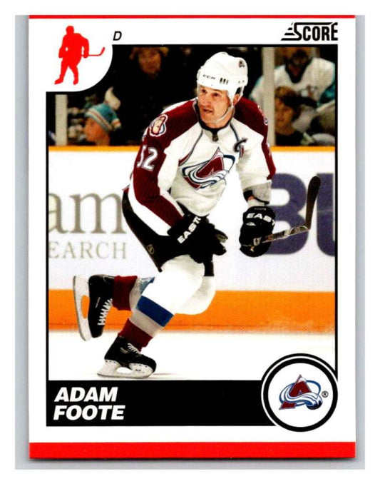 (HCW) 2010-11 Score Glossy #147 Adam Foote Avalanche Mint