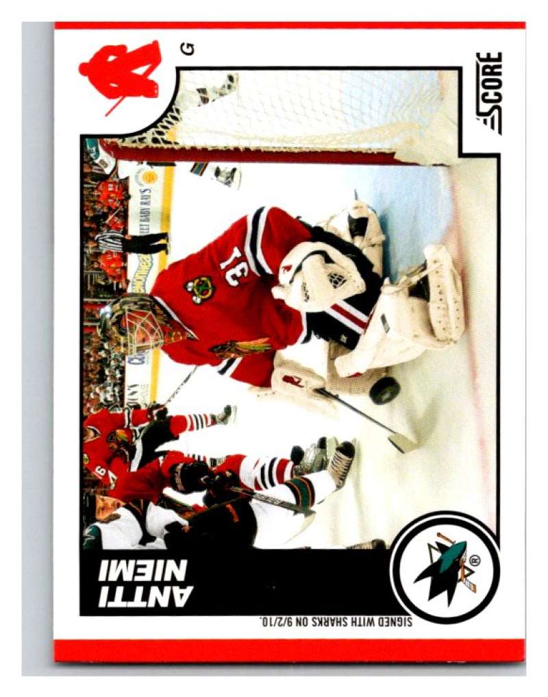 (HCW) 2010-11 Score Glossy #410 Antti Niemi Sharks Mint Image 1
