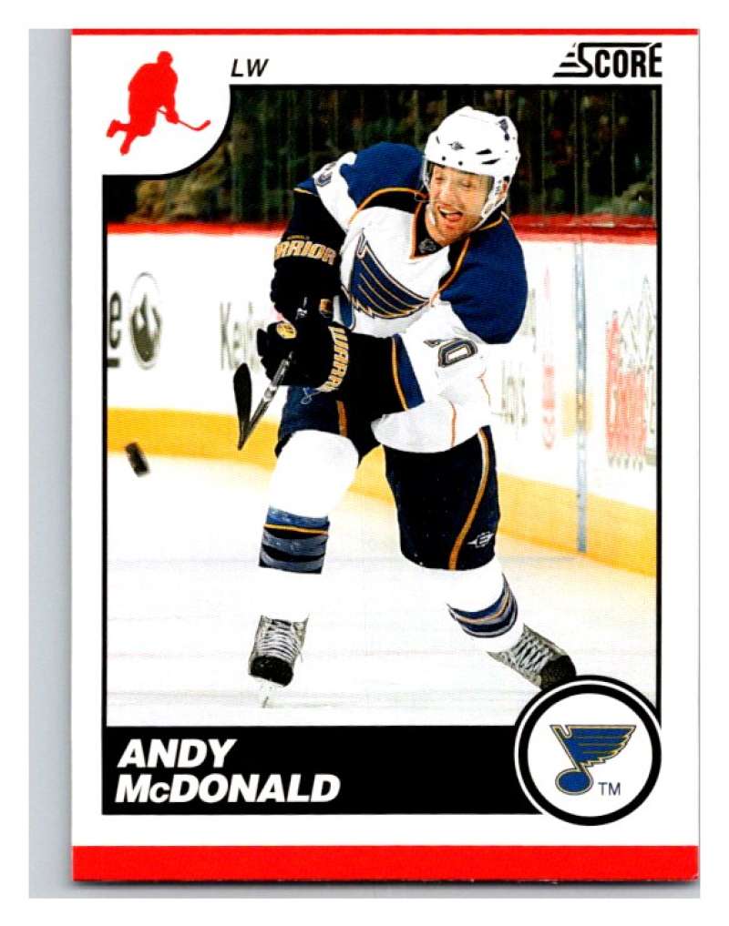 (HCW) 2010-11 Score Glossy #413 Andy McDonald Blues Mint Image 1