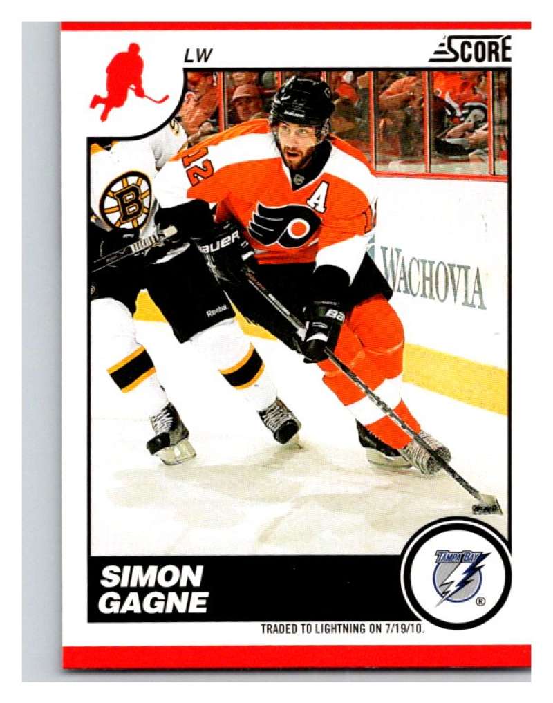 (HCW) 2010-11 Score Glossy #438 Simon Gagne Lightning Mint Image 1
