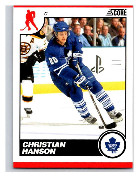 (HCW) 2010-11 Score Glossy #446 Christian Hanson Maple Leafs Mint