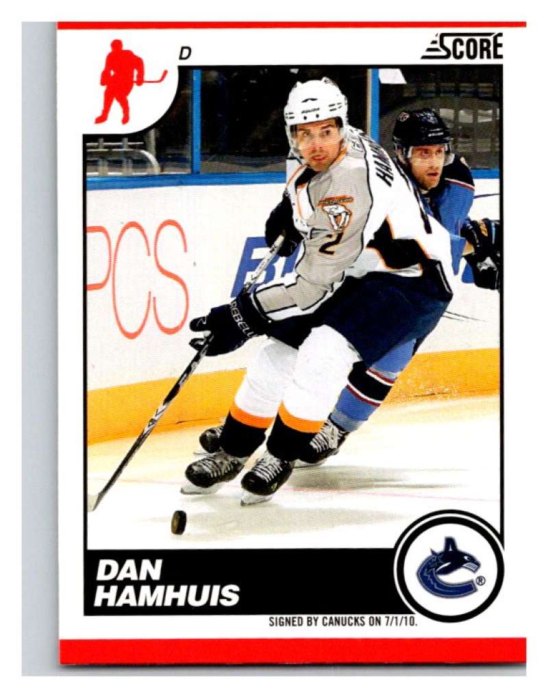 (HCW) 2010-11 Score Glossy #466 Dan Hamhuis Canucks Mint Image 1