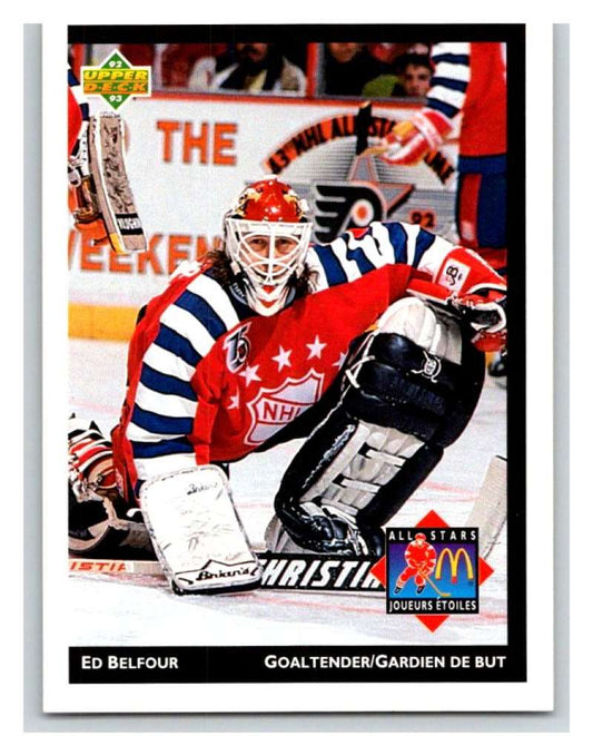 (HCW) 1992-93 McDonald's Upper Deck #1 Ed Belfour Blackhawks Mint NHL Image 1