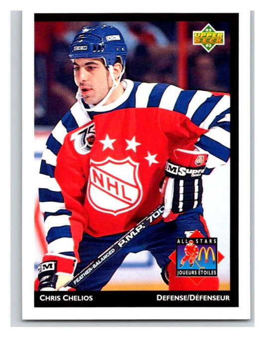 (HCW) 1992-93 McDonald's Upper Deck #3 Chris Chelios Blackhawks Mint NHL Image 1