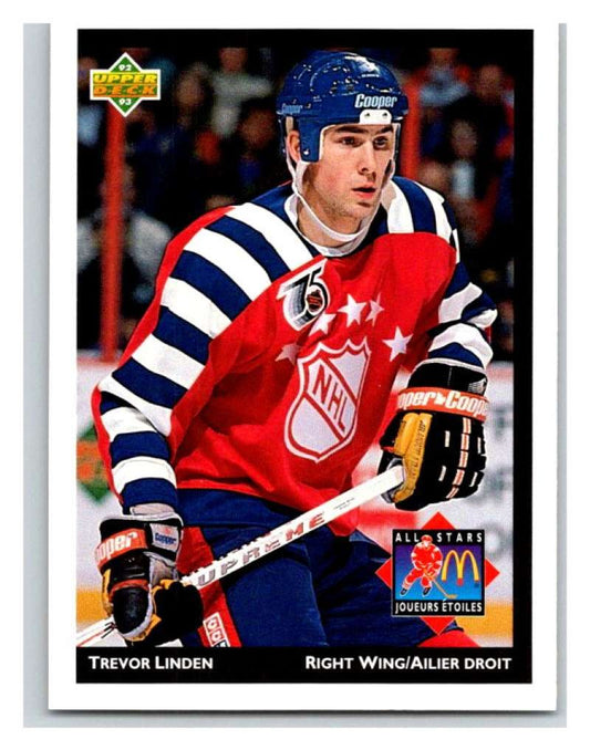 (HCW) 1992-93 McDonald's Upper Deck #9 Trevor Linden Canucks Mint NHL