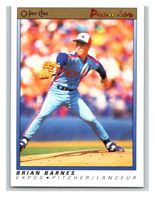 1991 O-Pee-Chee Premeir #4 Brian Barnes Expos MLB Mint
