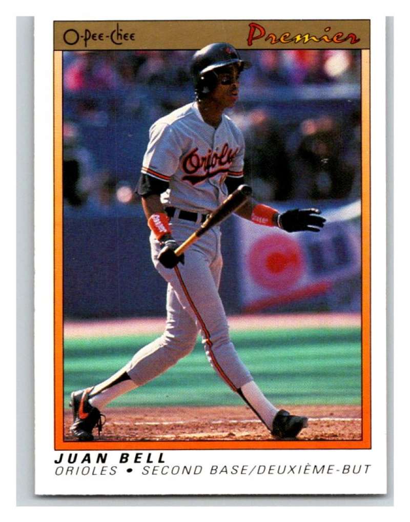 1991 O-Pee-Chee Premeir #7 Juan Bell Orioles MLB Mint Image 1