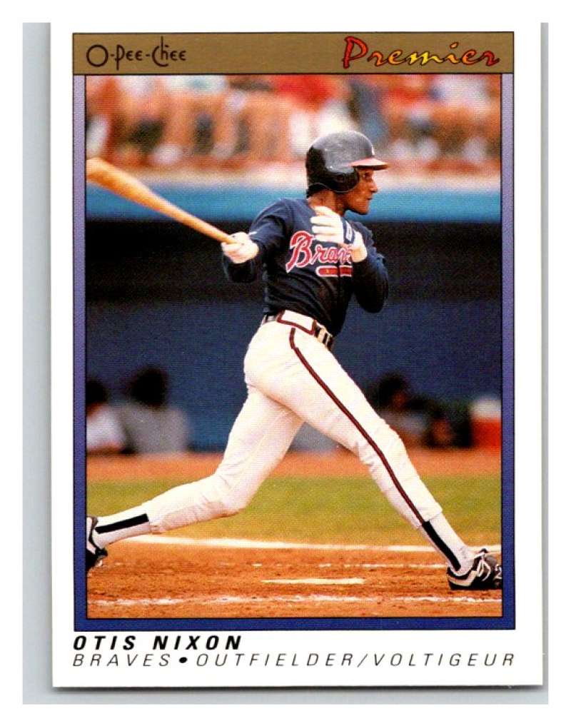 1991 O-Pee-Chee Premeir #89 Otis Nixon Braves MLB Mint Image 1