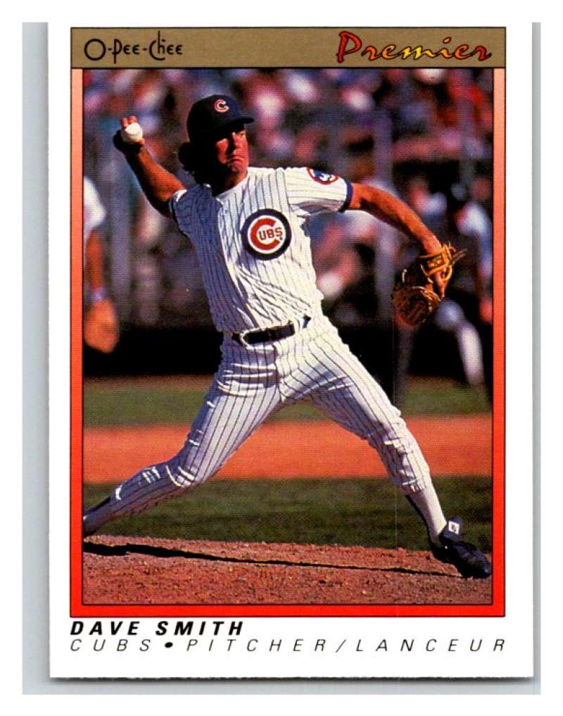 1991 O-Pee-Chee Premeir #111 Dave Smith Cubs MLB Mint Image 1