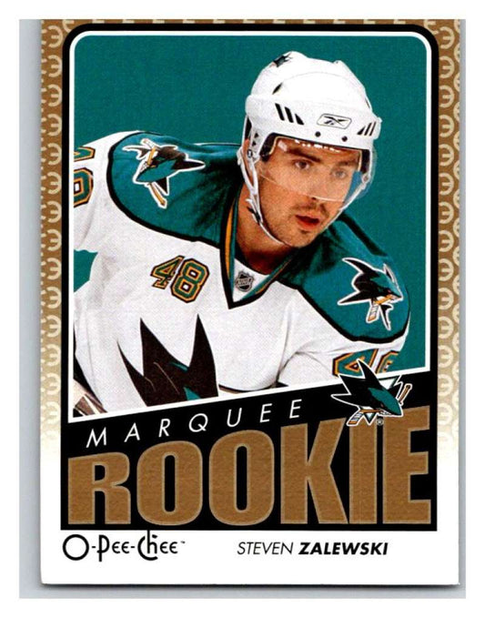 (HCW) 2009 O-Pee-Chee #753 Steven Zalewski RC Rookie Sharks Mint NHL Image 1