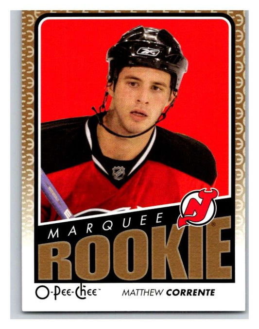 (HCW) 2009 O-Pee-Chee #754 Matthew Corrente RC Rookie NJ Devils Mint NHL Image 1