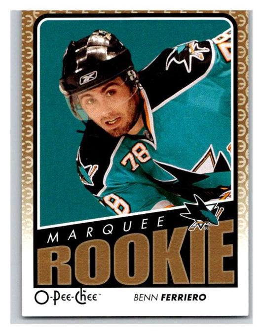 (HCW) 2009 O-Pee-Chee #767 Benn Ferriero RC Rookie Sharks Mint NHL Image 1