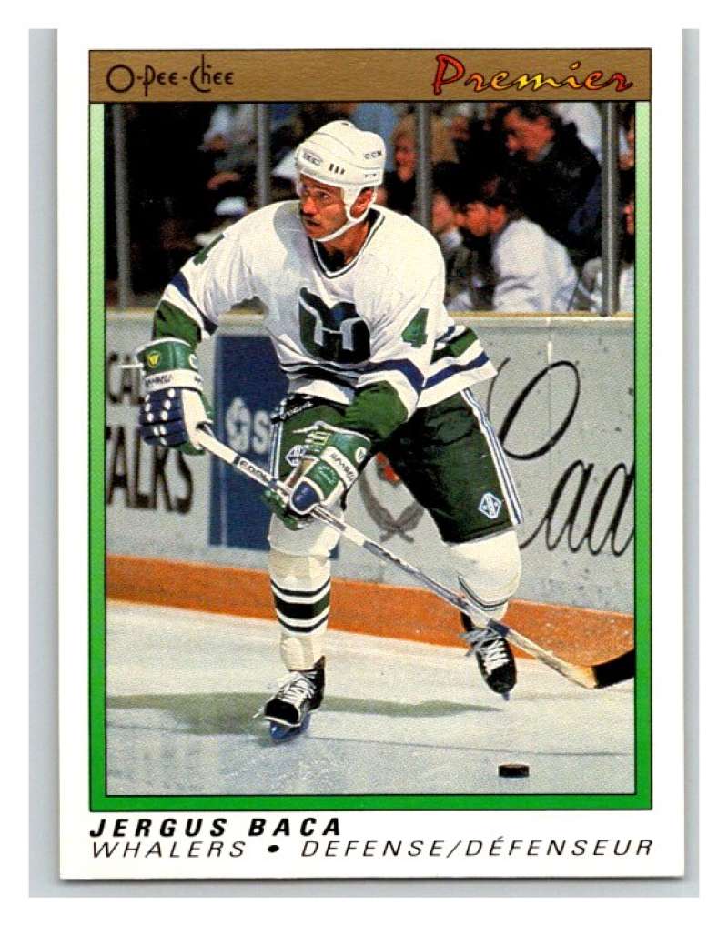 (HCW) 1990-91 OPC Premier #2 Jergus Baca Whalers Mint Image 1