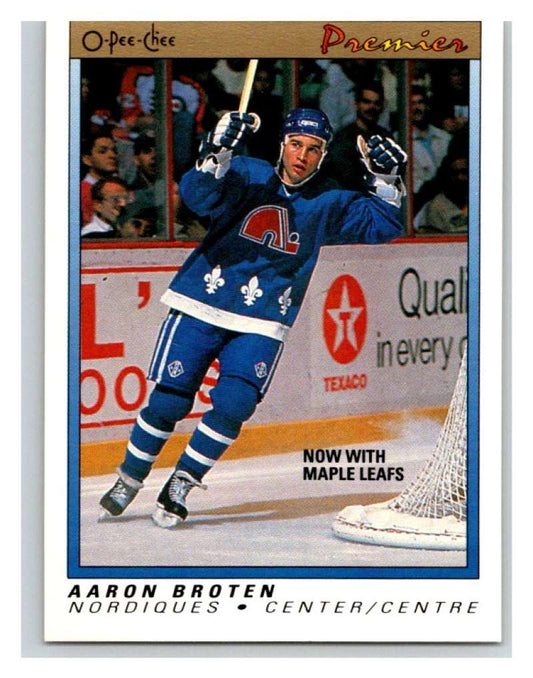(HCW) 1990-91 OPC Premier #10 Aaron Broten Mint Image 1