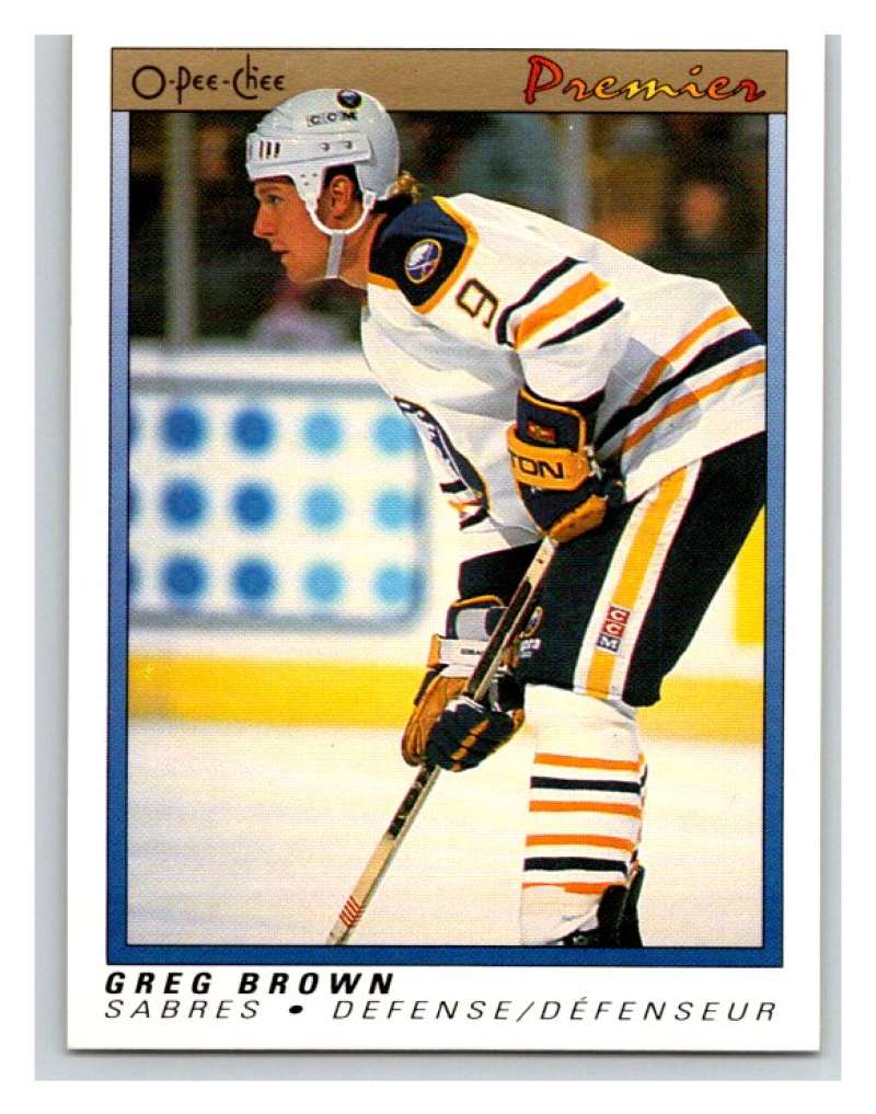 (HCW) 1990-91 OPC Premier #11 Greg Brown Sabres Mint Image 1