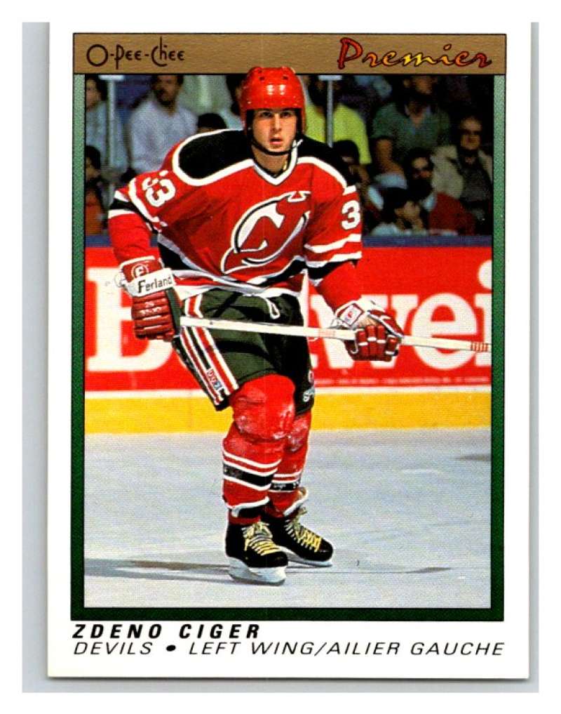 (HCW) 1990-91 OPC Premier #15 Zdeno Ciger RC Rookie NJ Devils Mint Image 1